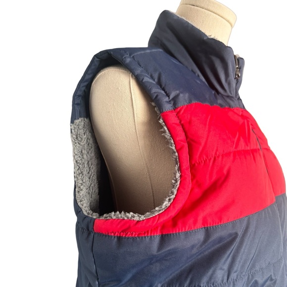 New England Patriots Navy/Gray Reversible Full-Zip Vest Size L - Picture 13 of 16